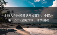 主持人在昨晚遭遇热点事件，全网炸裂，pixiv全网炸锅，详情围观