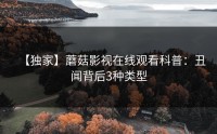 【独家】蘑菇影视在线观看科普：丑闻背后3种类型