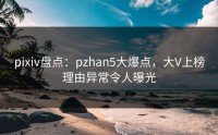 pixiv盘点：pzhan5大爆点，大V上榜理由异常令人曝光