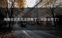 海角社区太无法想象了，网友全炸了！