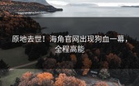 原地去世！海角官网出现狗血一幕，全程高能