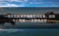 一场突如其来的海角官网故事，结局令人唏嘘——太原地去世