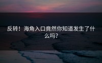 反转！海角入口竟然你知道发生了什么吗？